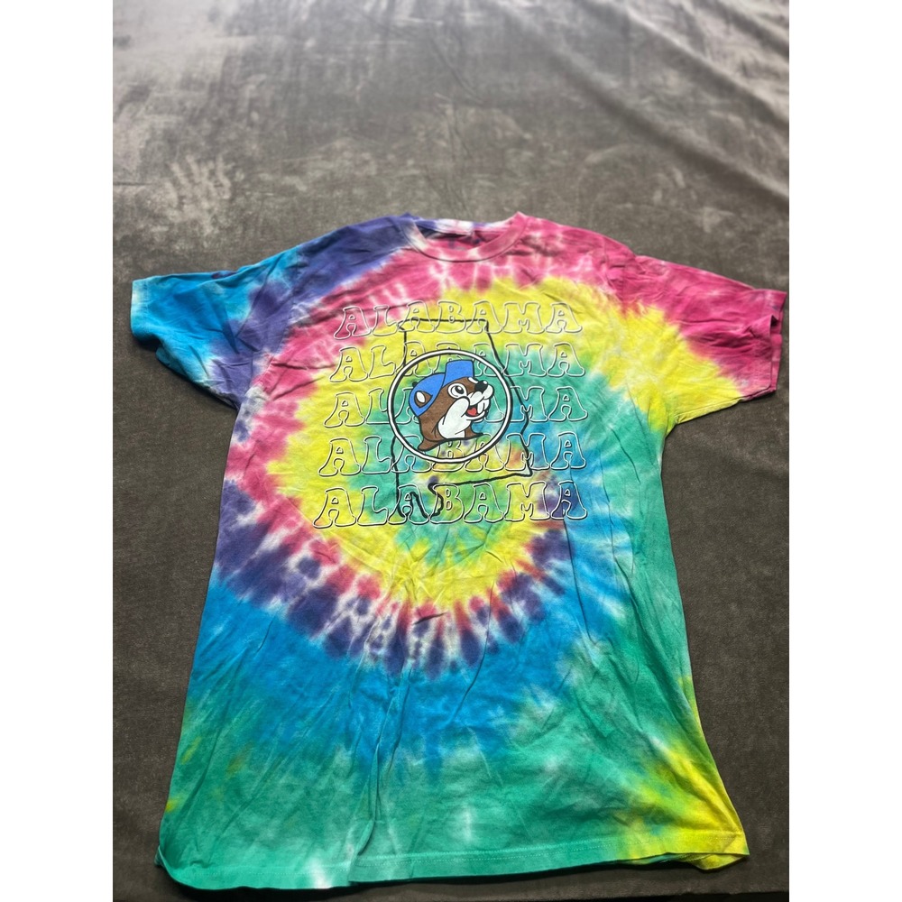 bucces Alabama  beaver ‎ Tie Dye T-Shirt Mascot Graphic Tee Mens